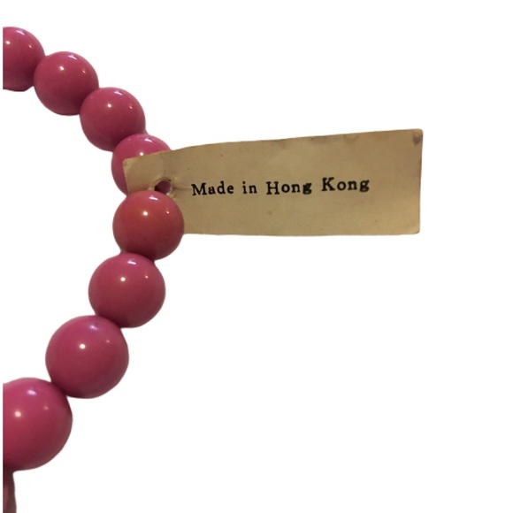 Vintage Lucite Pink Necklace - Picture 4 of 6